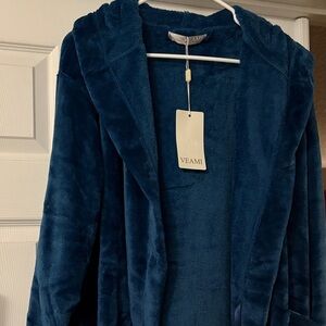 Women's Plush Blue Robe